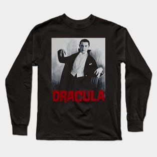 Dracula Vintage Poster Design Long Sleeve T-Shirt